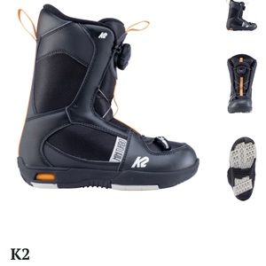 Boys K2 Turbo snowboarding boots size 4